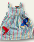 NWT Frugi Alma Summer Dress - Multi Stripe/Parakeet