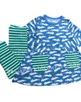 Sample/No Label Mini Boden Tunic and Leggings Set Blue Bunny Hop