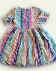 Sample Mini Boden Stripe Woven Lined Dress Girls Multi Color