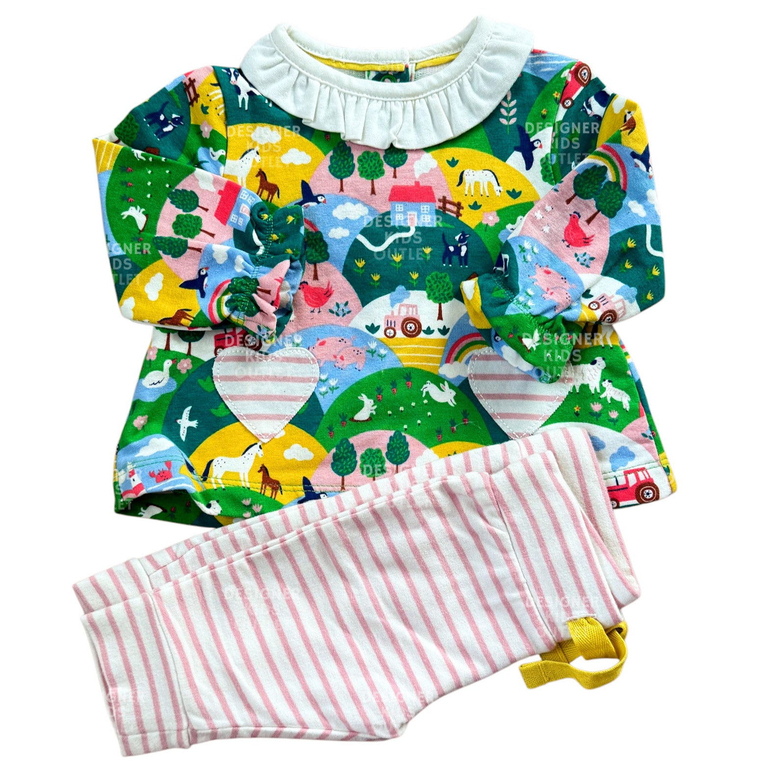 mini boden farm dress Mini Boden Baby Girls Supersoft Multi Coastal Farm Play Set Dress And  Leggings