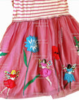 Mini Boden Girls Flower Fairy Garden Tulle Dress - Soft Pink & White