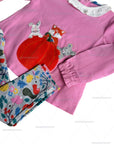 NWOT Baby Mini Boden Baby Girls' Fox Appliqué Top and Floral Leggings Set
