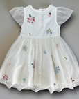 Pre-Loved Mini Boden Girls Appliqué Flowers Tulle Dress