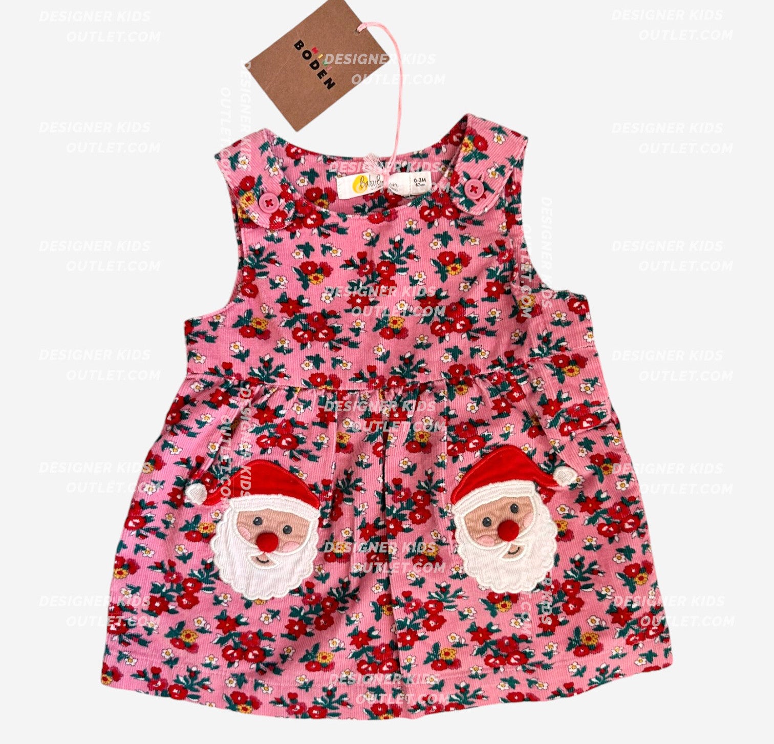 NWT Mini Boden Winter Wonderland Santa Dress in Blush Pink Designer Kids Outlet NWT Mini Boden Winter Wonderland Santa Dress in Blush Pink Designer Kids Outlet