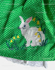 Mini Boden Bunny Rabbit Girls Smocked Green Dress
