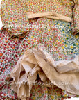 Pre-Loved Full Skirt Bow Dress Rainbow Hotchpotch Floral
