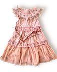 Mini Boden Girls Blush Pink Ditsy Floral Embroidered Tulle Party Dress