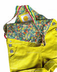 NWOT Mini Boden Kids' Fun Flower Shorts Dungarees - Yellow Daisy Flower Overall