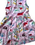 Pre-Loved Mini Boden Girls Safari Jungle Animal Print Sleeveless Linen Dress