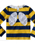 NWOT Mini Boden Girls Bee/Ladybird Long Sleeves Top T-shirt Frill 3D Applique St