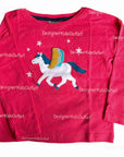 NWOT Frugi Bethany Applique Top - Watermelon/Pegasus