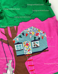 Mini Boden Girls Lift The Flap Jersey Novelty Dress Tickled Pink Tree House