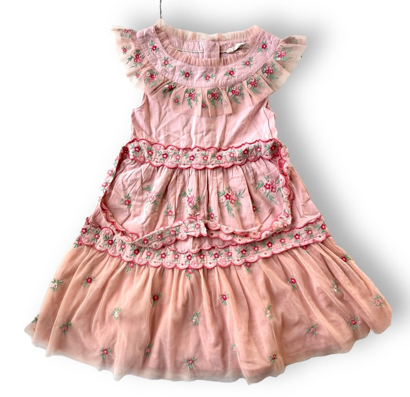 Mini Boden Girls Blush Pink Ditsy Floral Embroidered Tulle Party Dress Designer Kids Outlet Mini Boden Girls Blush Pink Ditsy Floral Embroidered Tulle Party Dress Designer Kids Outlet