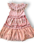 Mini Boden Girls Blush Pink Ditsy Floral Embroidered Tulle Party Dress
