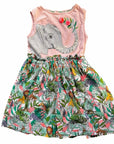 Mini Boden Girls Jungle Safari Elephant Cotton Dress