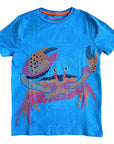 Mini Boden Boys Underwater Super-Stitch T-Shirt - Elizabethan Blue Crab Ocean