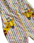 Pre-Loved Mini Boden Candy Striped Giraffe Dungarees