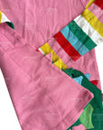Mini Boden Girls' Pink Dino Tunic with Stripe Sleeves Dress