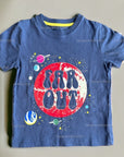 Sample Mini Boden Kids' Glow Slogan T-shirt Robot Blue Space Girls Boden