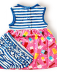 Mini Boden Baby Girls Jersey Pink Lemonade Ice Creams Summer Dress And Knickers