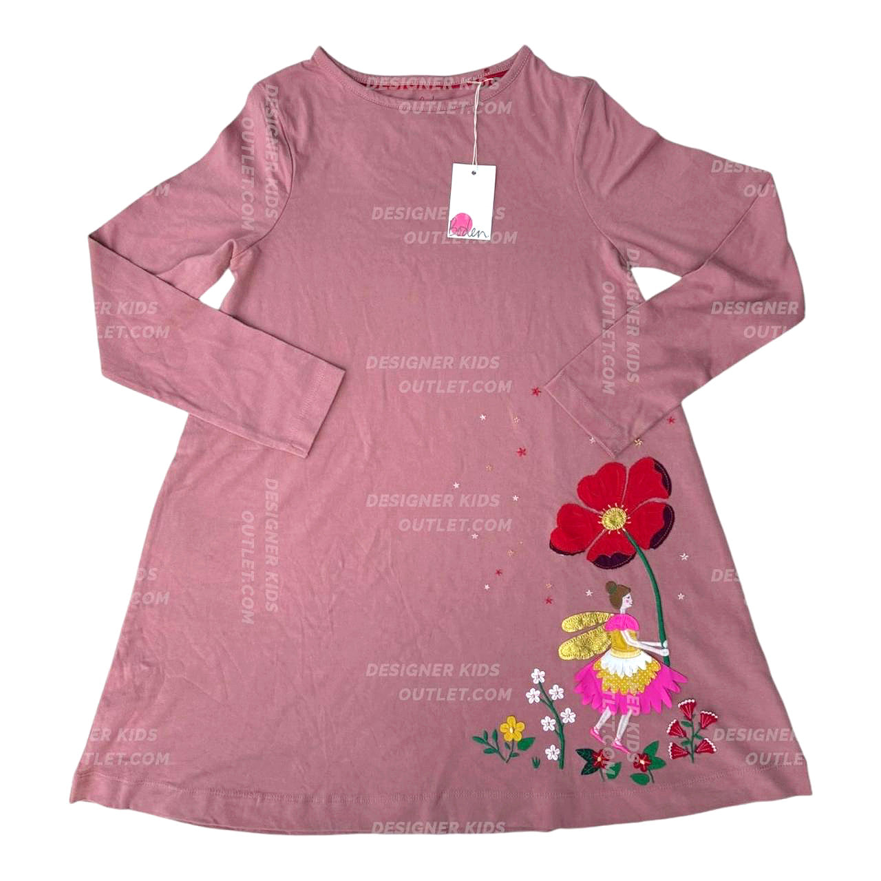 NWOT Mini Boden Applique Fairy Blossom Twirl Dress – Designer Kids Outlet