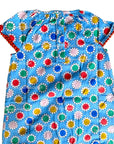 Baby Boden Girls Floral Romper Blue with Colorful Daisy Flowers