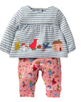 NWOT Mini Boden Jersey Appliqué Play Set - Boto Pink Bedtime Stories