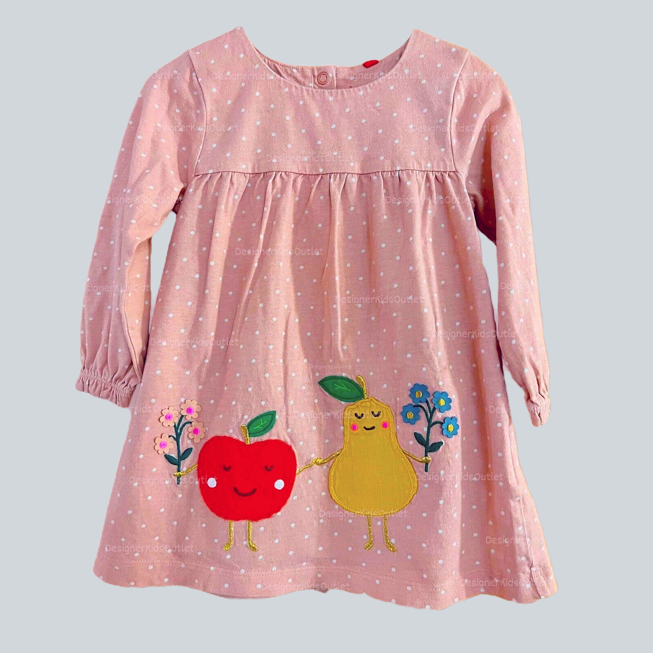 mini boden apple dress NWOT Baby Boden Mini Boden Fruit Appliqué Dress Girls Apple & Pear