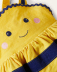 Pre-Loved Baby Mini Boden Novelty Cord Pinnie Sweetcorn Yellow Bee