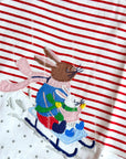 Mini Boden Girls Play Set Sky Blue Snow Bunnies Sledding And Leggings Baby Boden