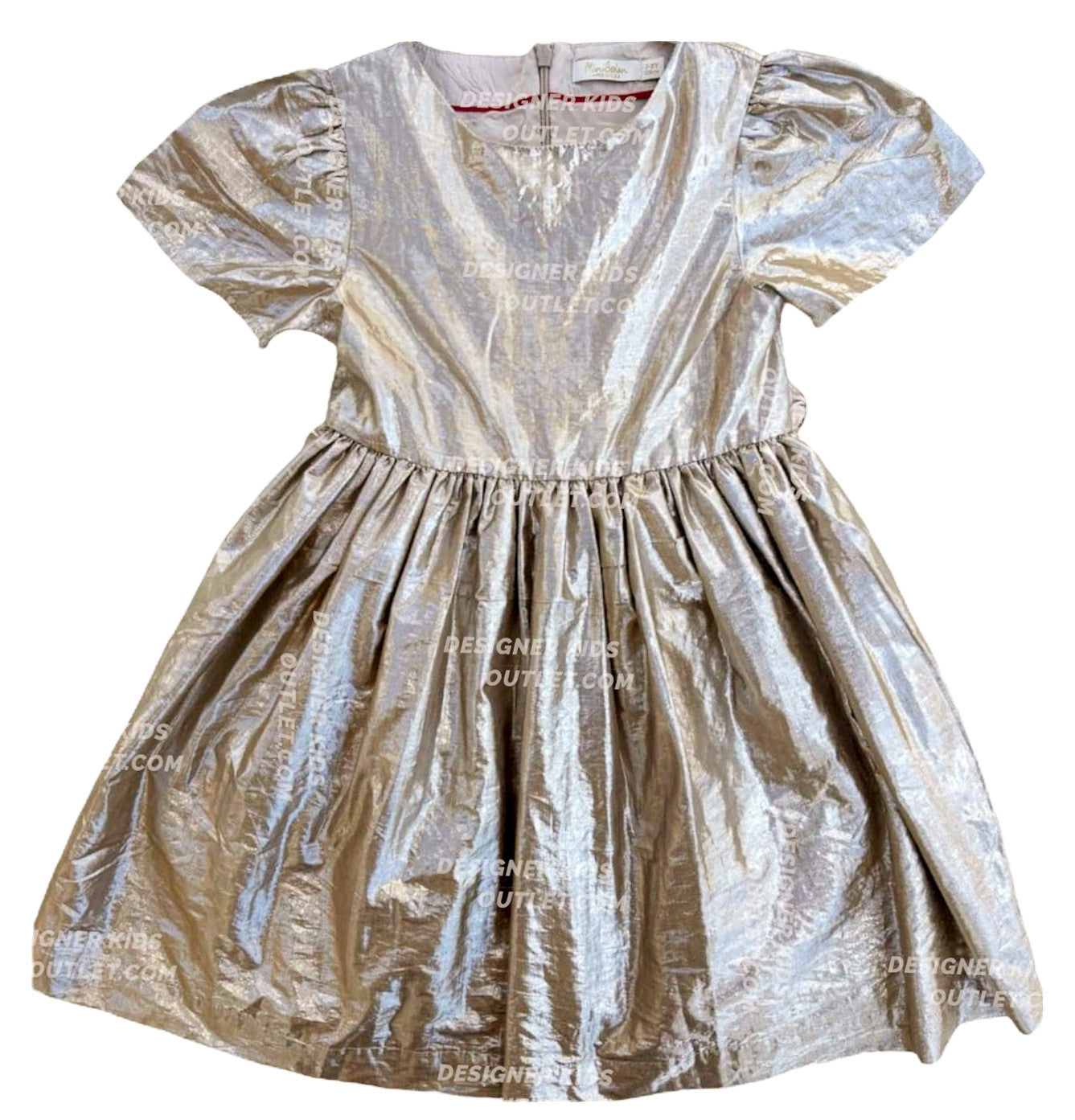 Pre-Loved Mini Boden Gilded Glamour Bow Metallic Gold Dress – Designer Kids  Outlet