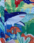 Mini Boden Boys Ocean Adventure Drawstring Shorts - Colorful Coral Bay