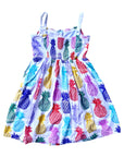 Mini Boden Girls Fun Sun Dress Colorful Pineapple Print