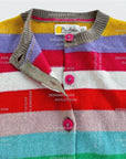 NWOT Mini Boden Girls Rainbow Stripe Cardigan