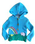 Mini Boden Baby Boden Girls Boys Blue Scene Knitted Jacket - Blue