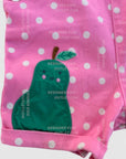 NWT Mini Boden Pink Spot Fruit Apple Pear Orange Romper
