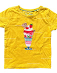 Mini Boden Girls Yellow Appliqué Ice cream Sundae T-shirt