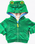Mini Boden Boys Highland Green Frog Lined Hoodie - Bright Green