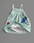 NWT Frugi Alma Summer Dress - Multi Stripe/Parakeet