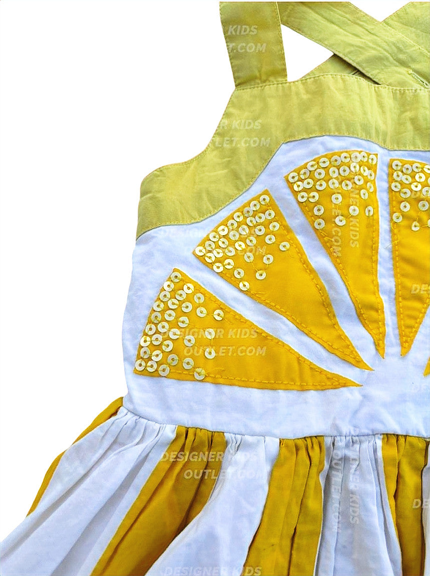 mini boden lemon dress Mini Boden Lemon Embellished Dress in Daffodil Lemon Yellow