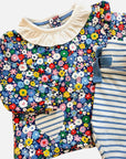 Mini Baby Boden Blossom Striped Joy Dress Play Set Heart Shaped Pocket
