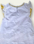 Pre-Loved Mini Boden Big Appliqué Woven Dress White Fruit