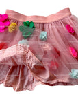 NWOT Mini Boden Kids' Floral Embellished Tulle Skirt