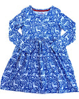 NWOT Mini Boden Woodland Wonder Blue Dress