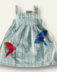 NWT Frugi Alma Summer Dress - Multi Stripe/Parakeet