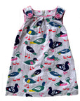 Pre-Loved Mini Boden Grey Duck Cord Pinafore Dress Pinnie