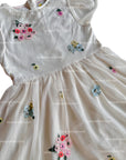 Pre-Loved Mini Boden Girls Appliqué Flowers Tulle Dress