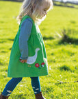 Pre-Loved Frugi Green Needlecord Lily Dress Fjord Duck Goose Girls