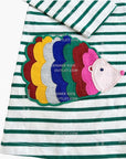 NWOT Mini Boden Playful Stripes and Hedgehog Dress