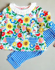 Mini Boden Baby Girls Supersoft Jersey Play Set – Multi Happy Flowers